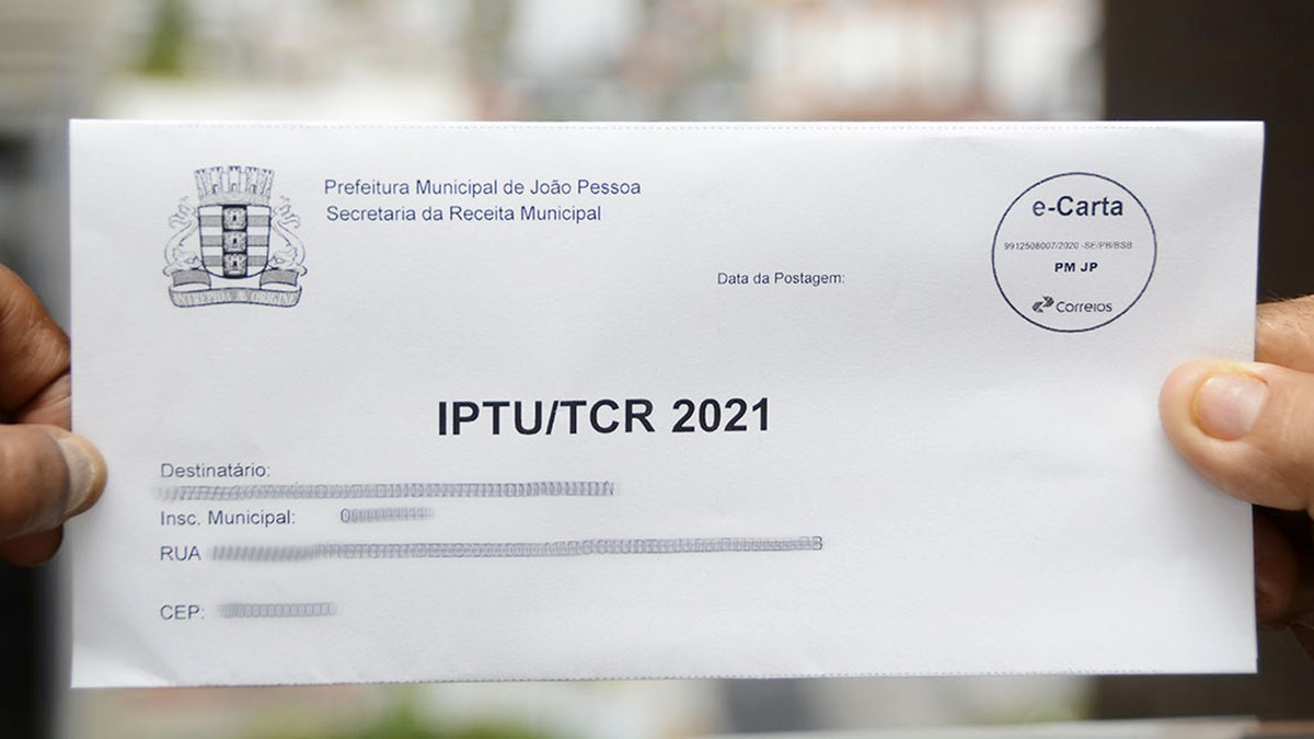 Prazo para pagar IPTU e TCR de João Pessoa com desconto termina no dia 8 de  março | Paraíba | G1