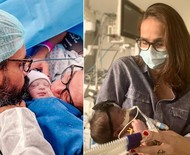 Juliano Cazarré mostra filha recém-nascida após operar coração: "Rezem pela nossa pequena"
