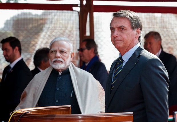 Jair Bolsonaro em visita a Índia (Foto: ALAN SANTOS/PR, via Agência Brasil)