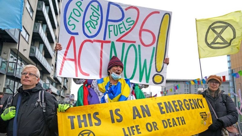 Negociadores em Glasgow criticam ausência de meios de controle em torno do financiamento dos países ricos ao combate às mudanças climáticas (Foto: PA Media via BBC)