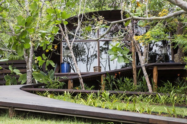 Hotel Mirante do Gavião, na Amazônia, tem paisagismo surpreendente (Foto: THAÍS ANTUNES/DIVULGAÇÃO)