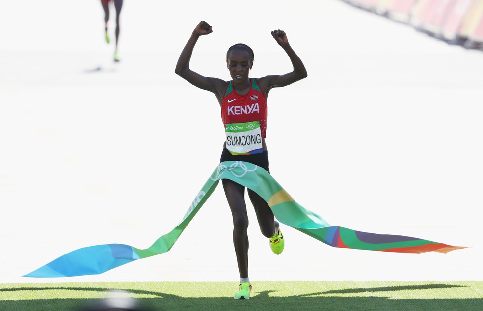 Jemima Sumgong maratona feminina — Foto: Getty Images