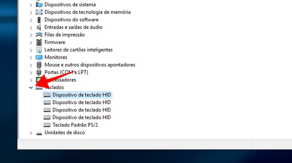 Acesse os dispositivos de teclado do Windows  Foto ReproduoPaulo Alves