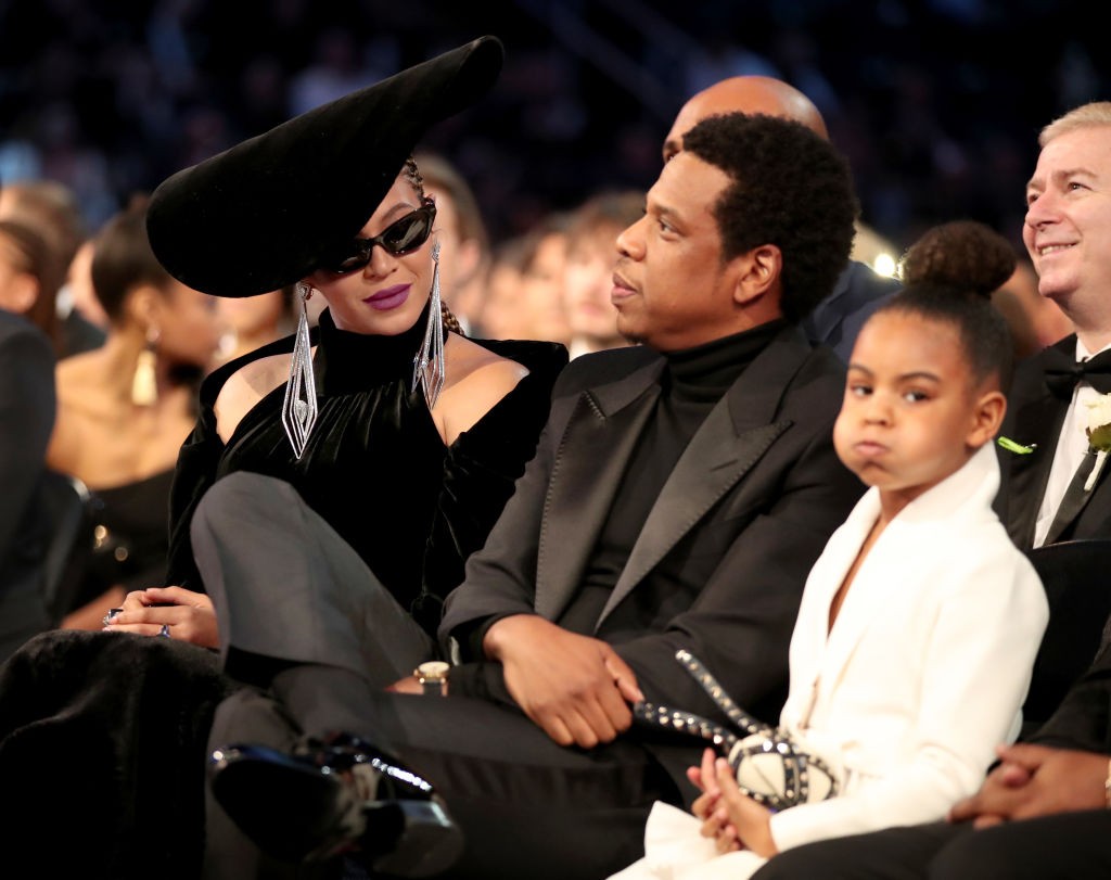 Blue Ivy, Beyonce e Jay Z no Grammy 2018 (Foto: Getty Images)