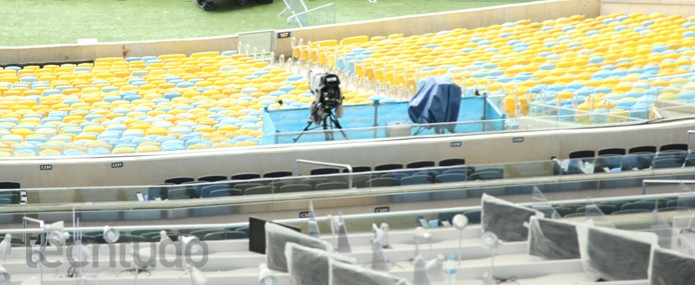 Posicionamento de uma das câmeras em 4K (Foto: TechTudo/ Taysa Coelho)