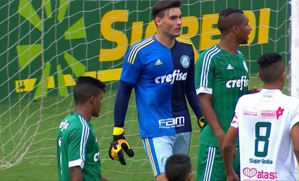 Daniel Fuzato, goleiro do Palmeiras na Copinha de 2016 — Foto: Reprodução