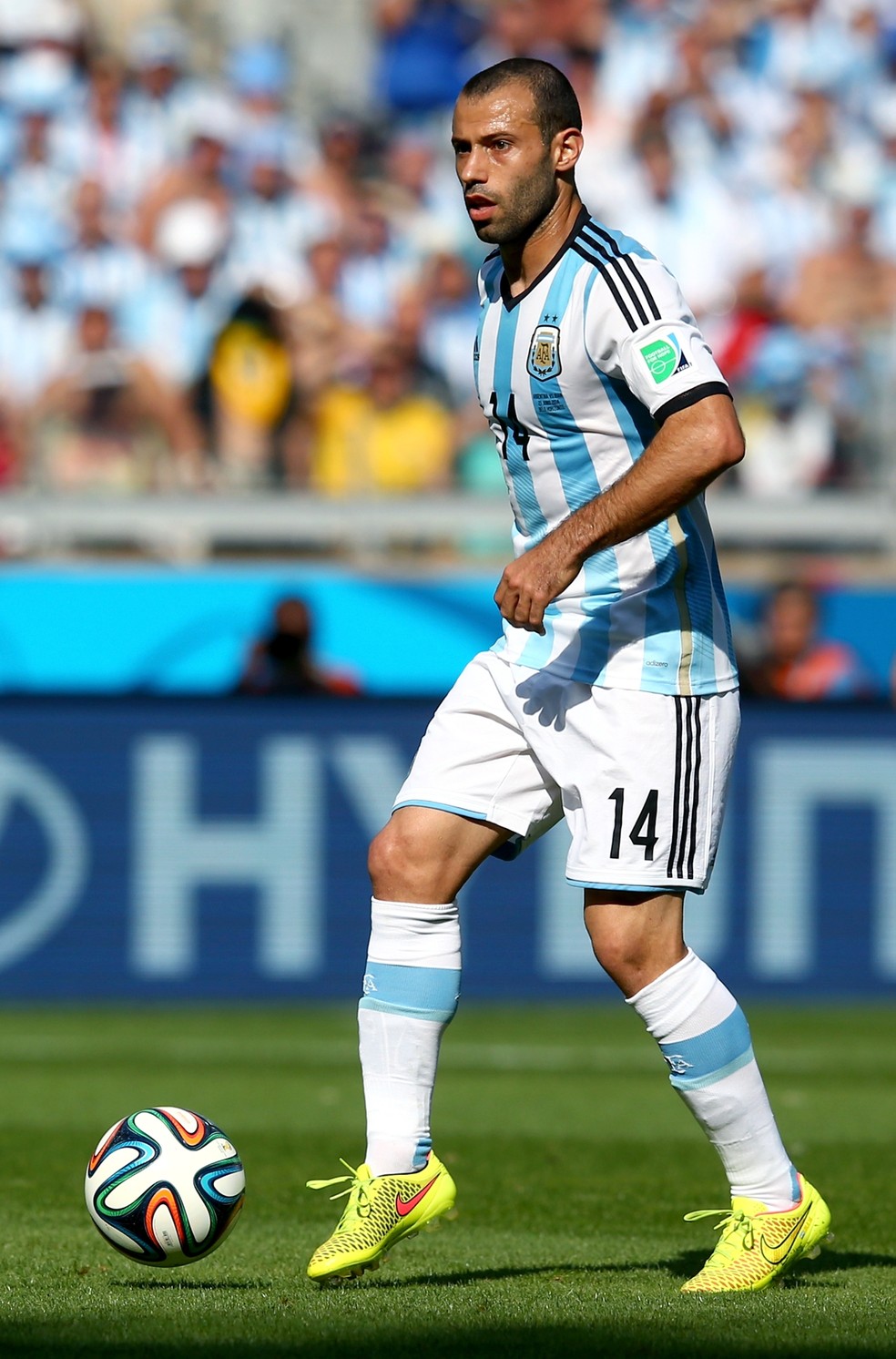 Javier Mascherano durante a Copa de 2014 — Foto: Getty Images