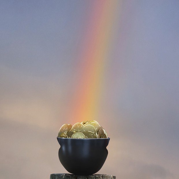 A pot of gold sits at the end of a rainbow (Foto: Getty Images)