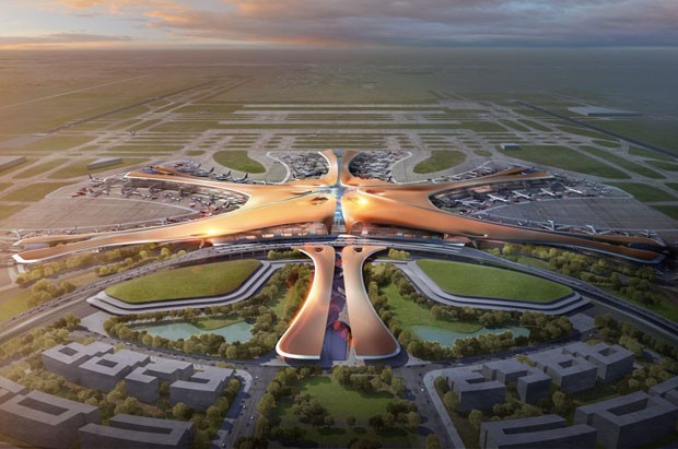 Zaha Hadid Architets constrói o maior aeroporto do mundo (Foto: Divulgação)
