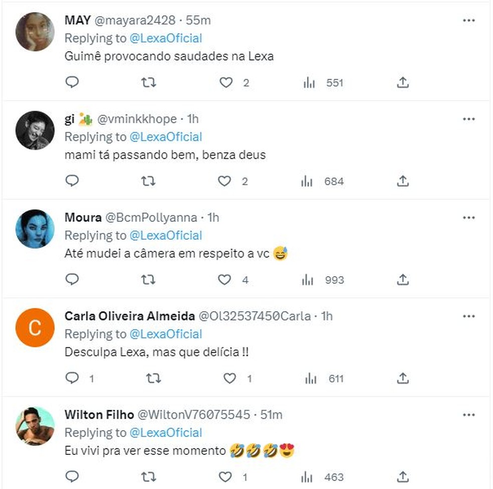 Internautas comentam banho de MC Guimê no BBB 23 — Foto: Reprodução/Twitter