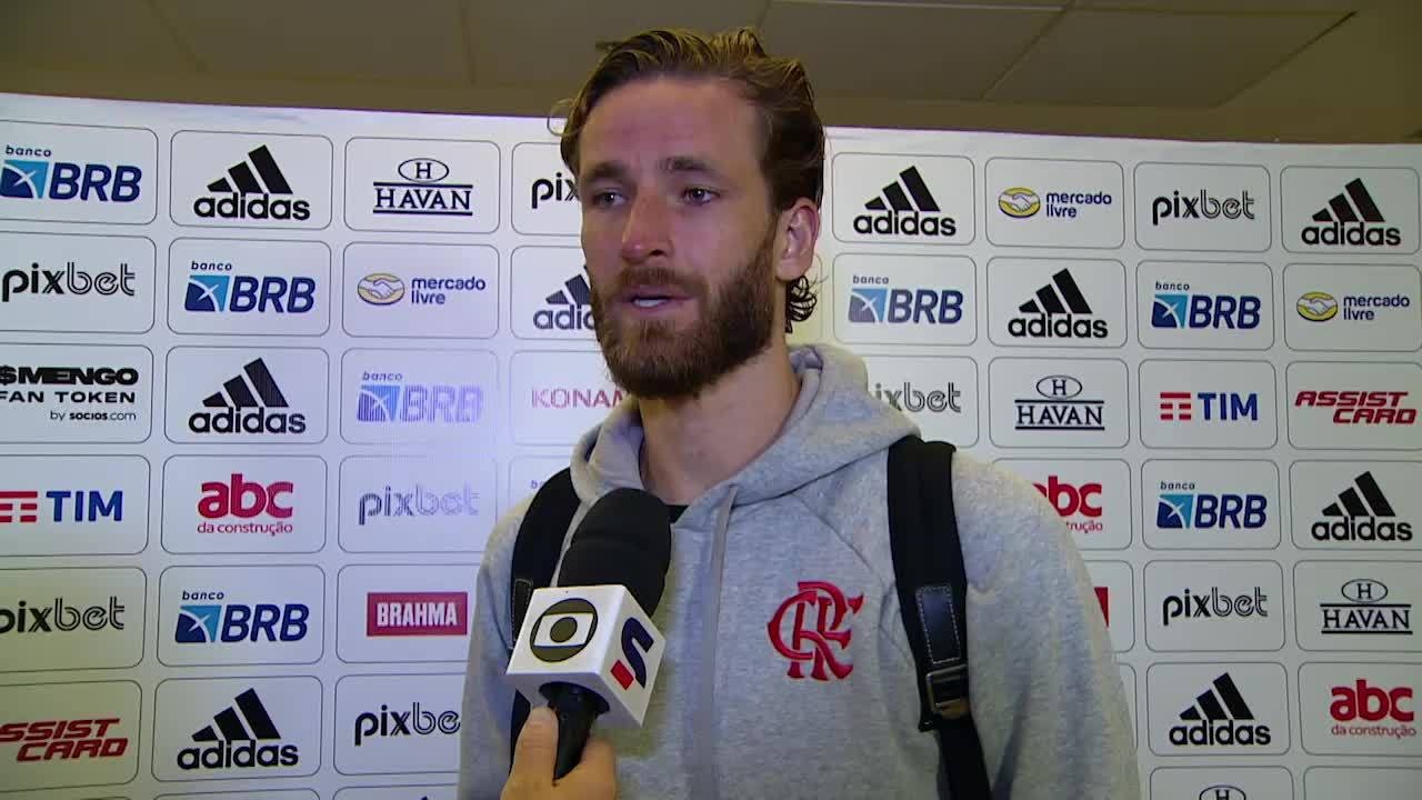 Léo Pereira falou na zona mista após empate do Flamengo contra o Inter