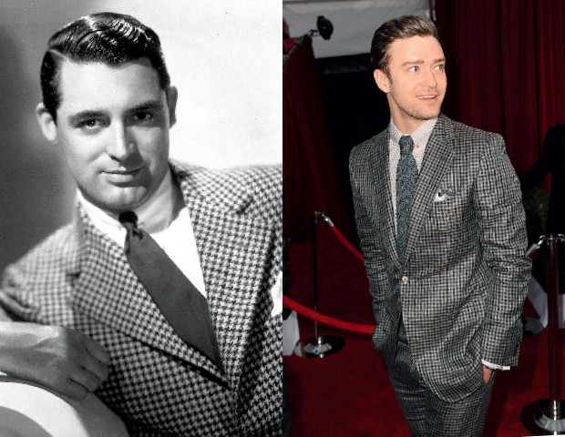 Cary Grant e Justin Timberlake: o exemplo da simplicidade e estilo americano (Foto: Getty Images)