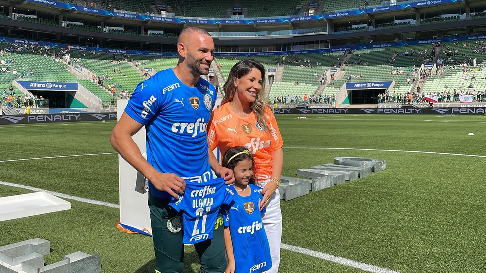 Weverton será pai de Olavo — Foto: Divulgação / Palmeiras