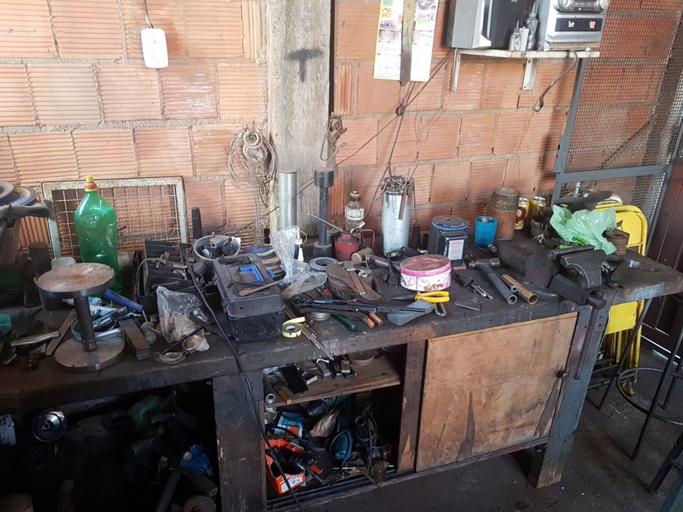 Armas foram apreendidas no Jardim Jequitibás 2 (Foto: Cedida/Polícia Militar Ambiental)