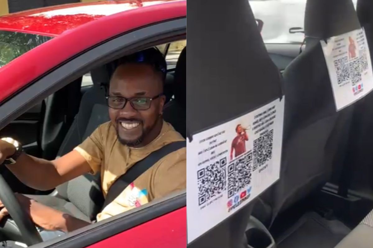 'Rapper Uber' sonha viver da música enquanto percorre as ruas do litoral de SP: 'a viagem é longa'; VÍDEO