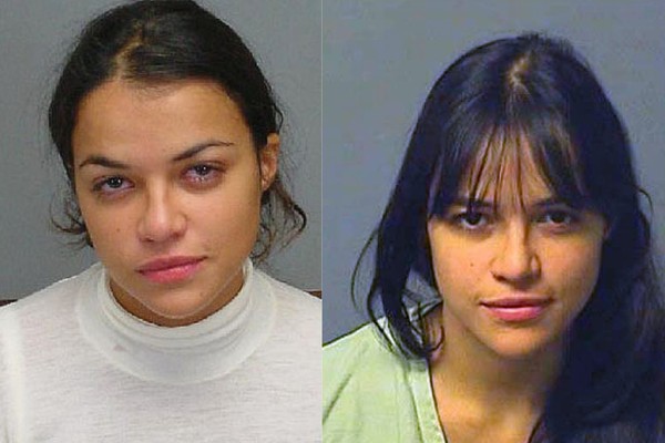 Michelle Rodriguez em 2005 e em 2007 (Foto: Reprodução e Getty Images)