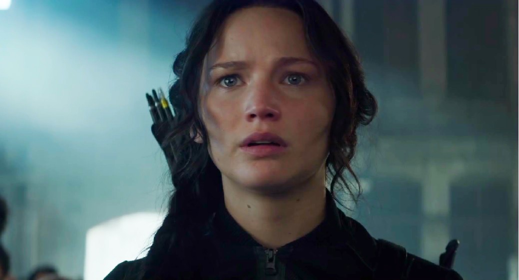 Em cena, a musa Jennifer Lawrence (como Katniss Everdeen). (Foto: Reprodução)