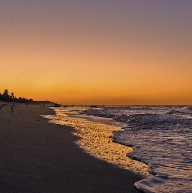Pôr do sol na beira do mar de Gostoso (Foto: Divulgação)