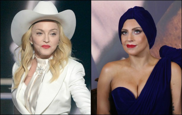 Quem diria! As ítalo-americanas e arquirrivais mais famosas do pop, Lady Gaga e Madonna, são primas de nono grau. (Foto: Getty Images)