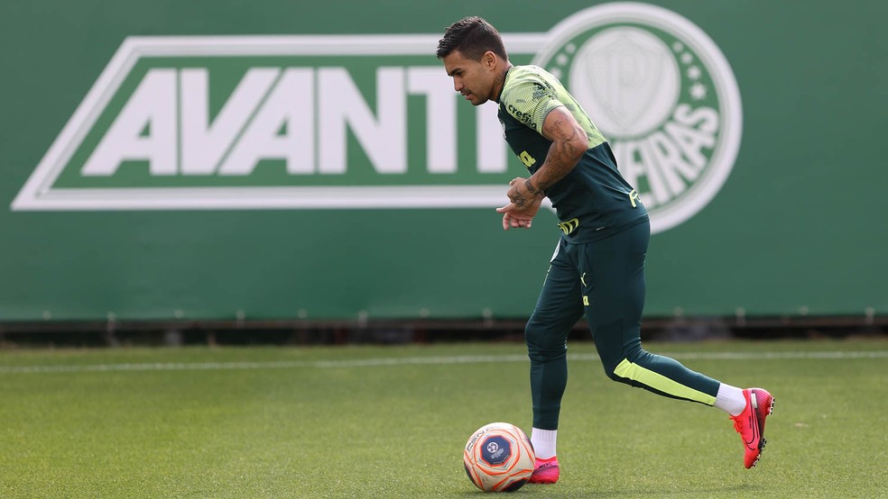 Dudu mantém rotina de treinamentos na Academia de Futebol — Foto: Cesar Greco/Ag. Palmeiras