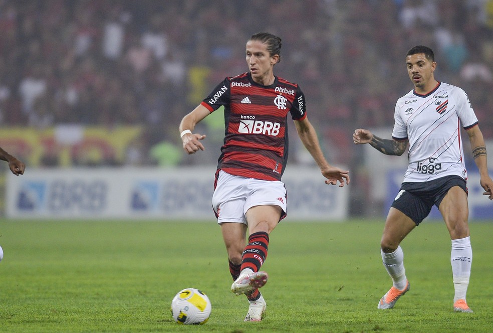 Filipe Luís, lateral do Flamengo — Foto: Marcelo Cortes/Flamengo