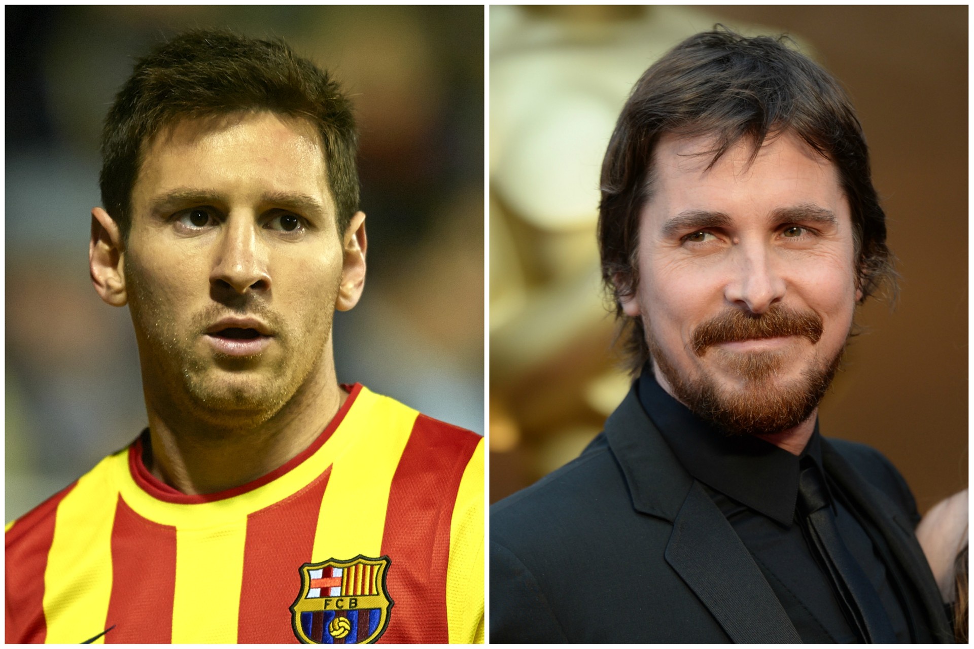 Lionel Messi, da Argentina, é bem parecido com o astro Christian Bale. (Foto: Getty Images)
