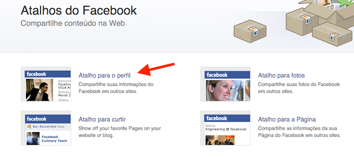 Escolhendo a opção para criar um atalho para um perfil do Facebook (Foto: Reprodução/Marvin Costa)