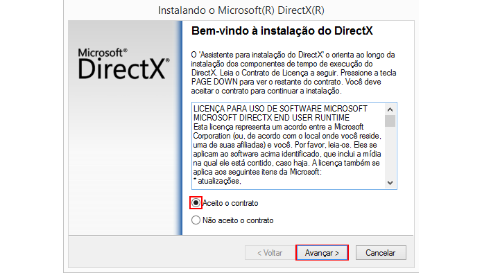 Software atualiza DirectX e baixa arquivos que estejam faltando no sistema (Foto: Reprodu??o/Microsoft)