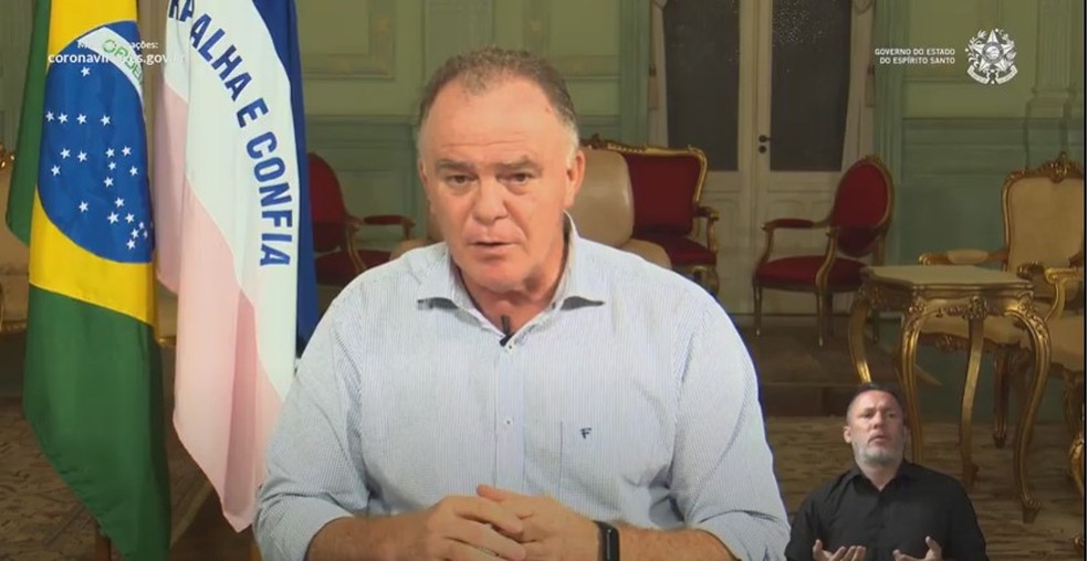 Governador do ES, Renato Casagrande, anuncia retorno de eventos sociais  — Foto: Reprodução/ Governo do Estado ES