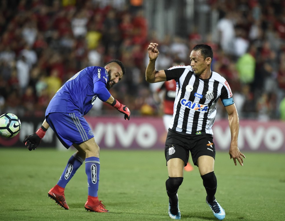 Ricardo Oliveira aproveita falha de Muralha (Foto: Andr� Dur�o / GloboEsporte.com)