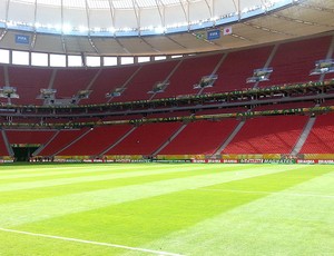 gramado estádio Mané Garrincha jogo (Foto: Richard Souza)