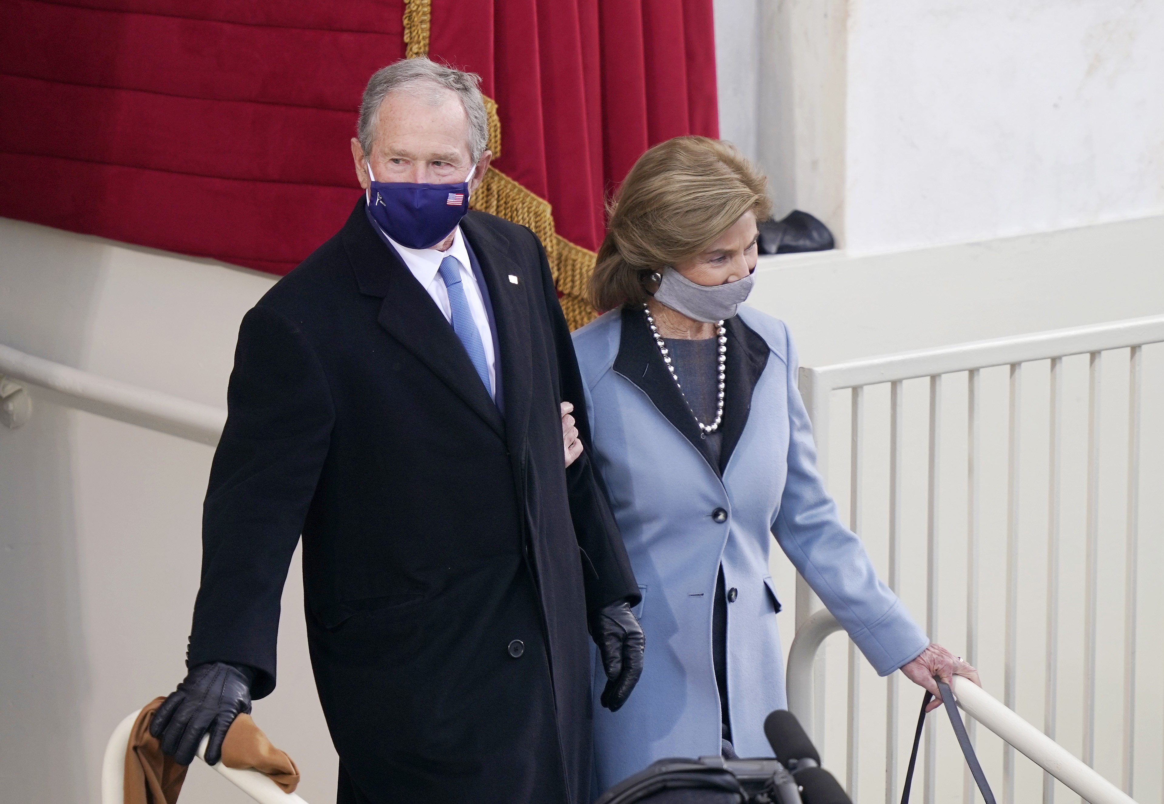 O ex-presidente George W. Bush e a primeira-dama Laura Bush (Foto: Getty Images)