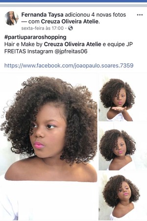 Menina cabelo alisado (Foto: Reprodução Facebook) Menina cabelo alisado (Foto: Reprodução Facebook)