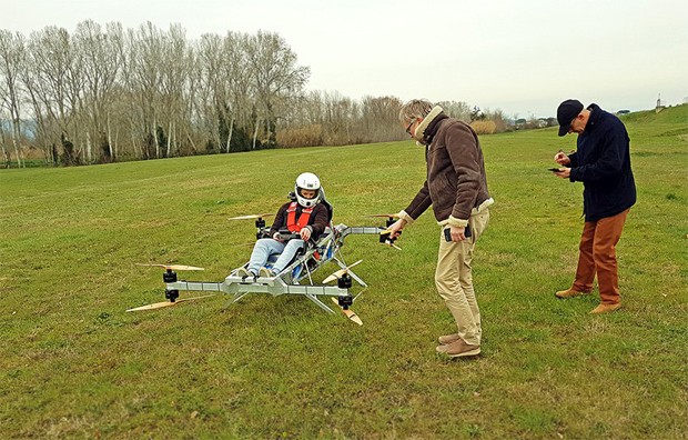 Kart voador pessoal faz seu primeiro voo tripulado (Foto: divulgação)