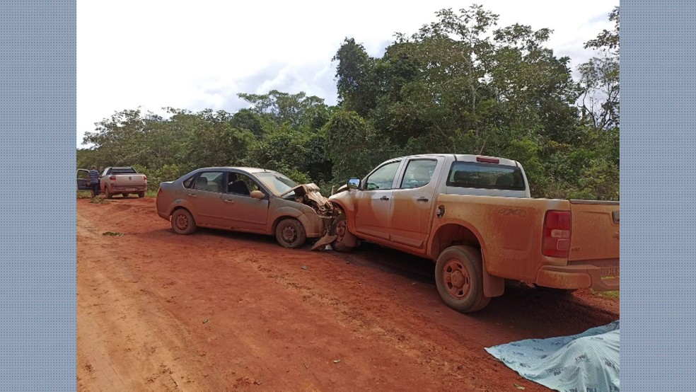 Acidente foi nesta quinta-feira (9) entre Vilhena e Juína — Foto: Reprodução/Rede Amazônica