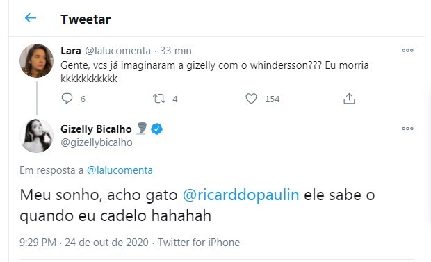 Post de Gizelly Bicalho (Foto: Reprodução/Twitter)