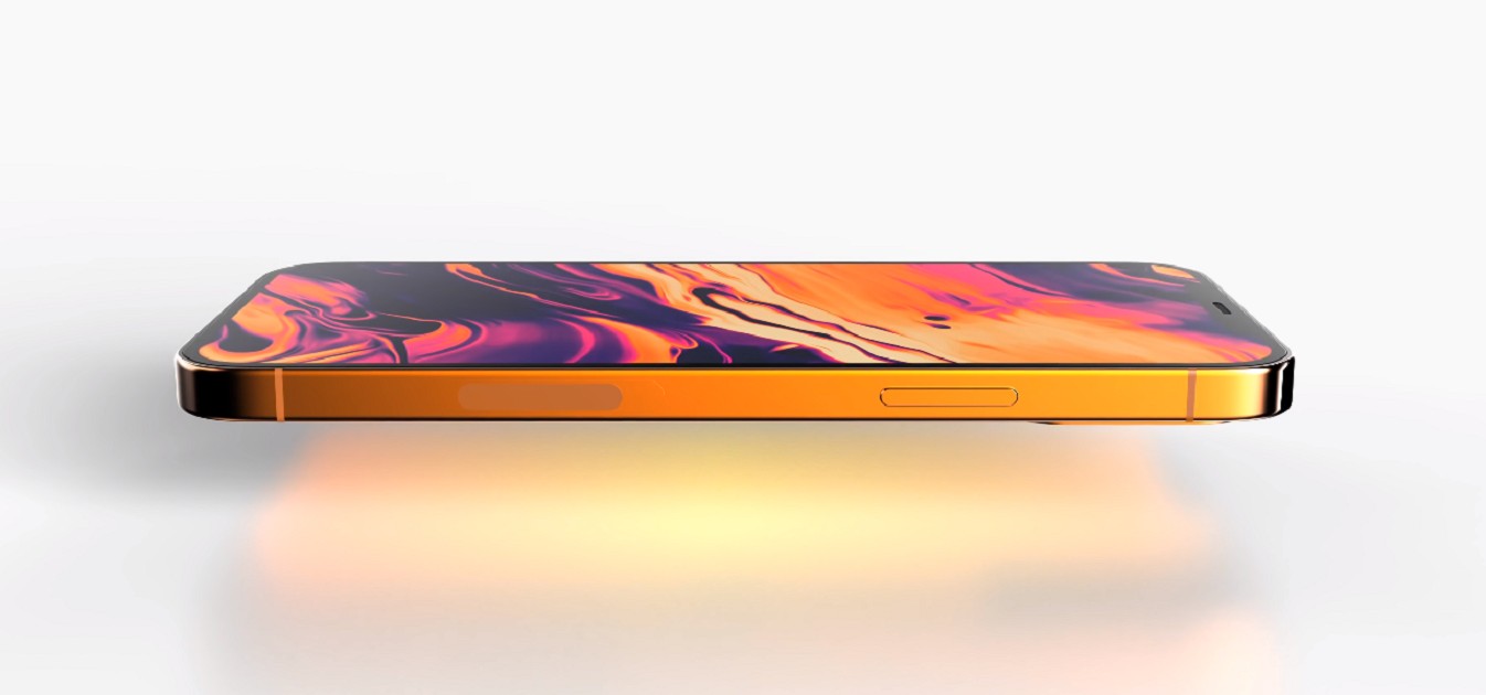 Versão laranja do iPhone 13, modelo da Apple para setembro (Foto: Reprodução/YouTube/EverythingApplePro)