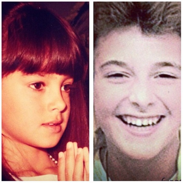 Vera Viel e Rodrigo Faro quando eram crianças (Foto: Reprodução / Instagram)