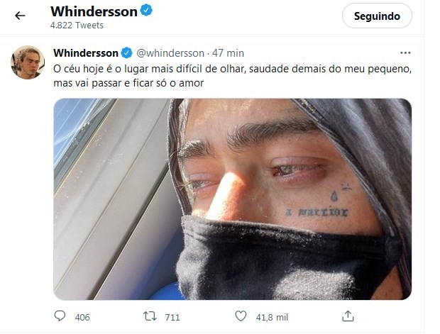 Post de Whindersson Nunes (Foto: Reprodução/Twitter)