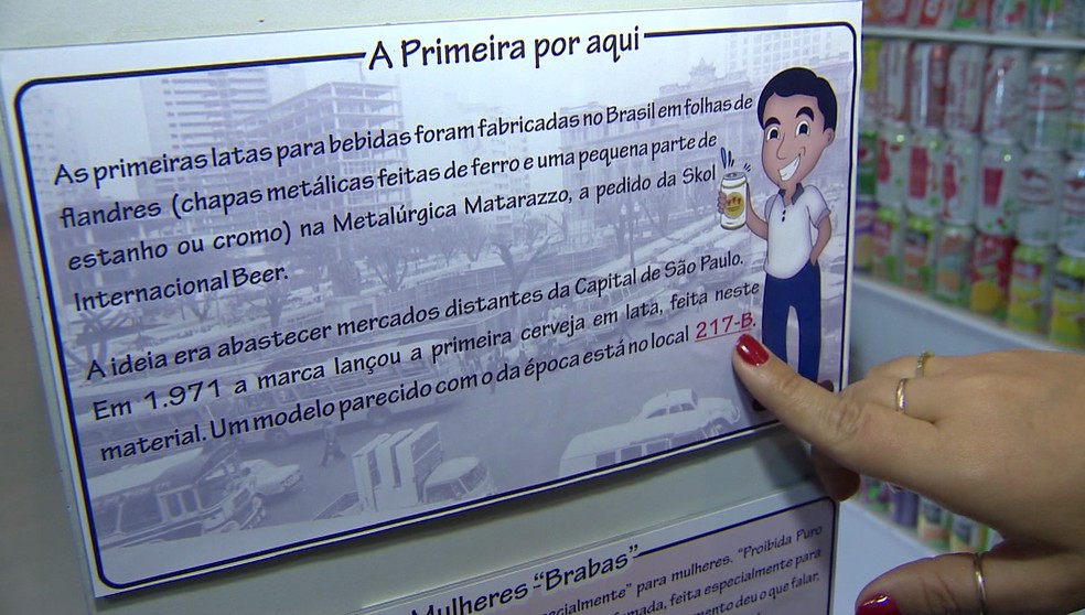 Quase 4 mil latinhas integram coleção de prudentino  — Foto: TV Fronteira 