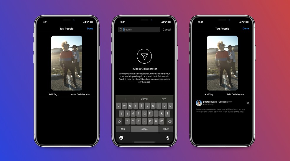 Função 'Collabs' permitirá cocriação de posts no Instagram — Foto: Divulgação/Instagram