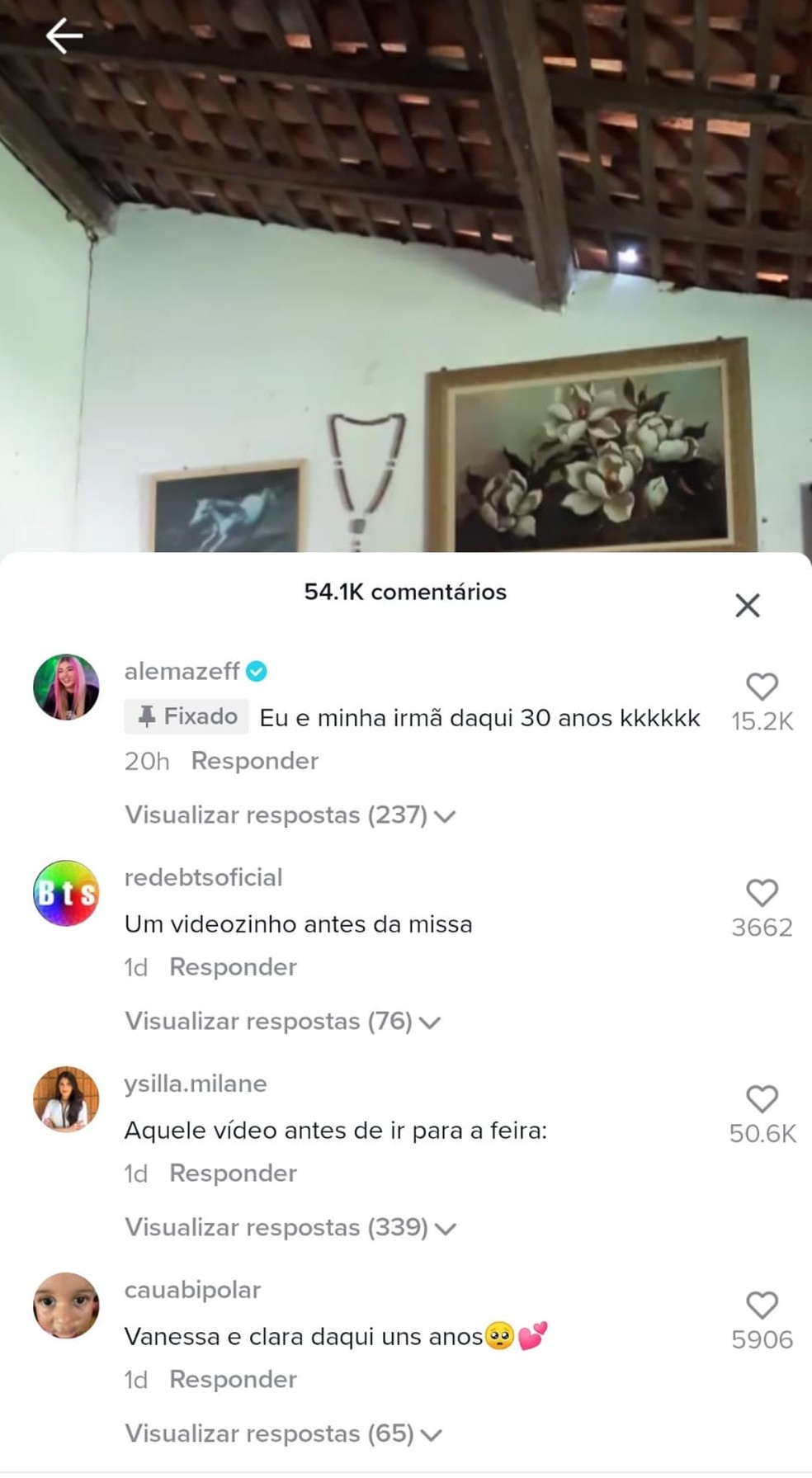 Comentários em vídeo de tiktoker de José de Freitas — Foto: Reprodução Pessoal
