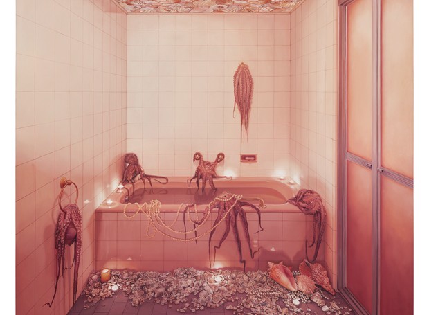 Tela Ana Elisa Egreja (Foto: Banheiro rosa com polvos, 2017)