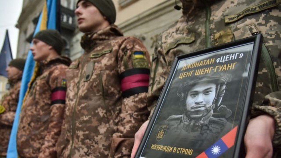 Tseng Sheng-guang morreu no mês passado enquanto lutava na Legião Estrangeira da Ucrânia — Foto: GETTY IMAGES/via BBC