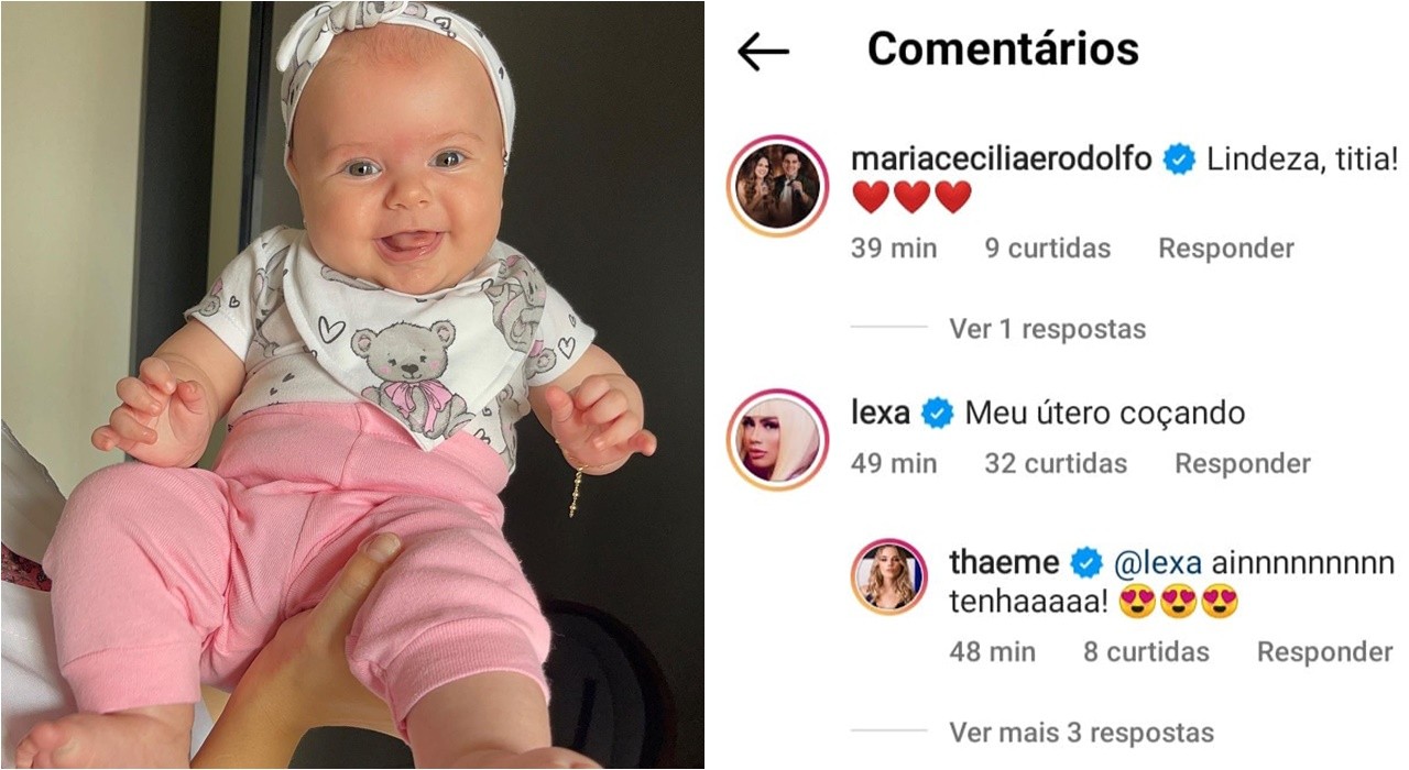 Lexa brincou com Thaeme sobre a vontade de também ser mãe (Foto: Reprodução/Instagram)