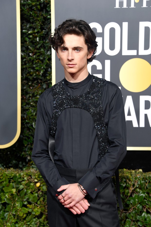 BEVERLY HILLS, CA - JANUARY 06:  Timothee Chalamet attends the 76th Annual Golden Globe Awards at The Beverly Hilton Hotel on January 6, 2019 in Beverly Hills, California.  (Photo by Frazer Harrison/Getty Images) (Foto: Getty Images)