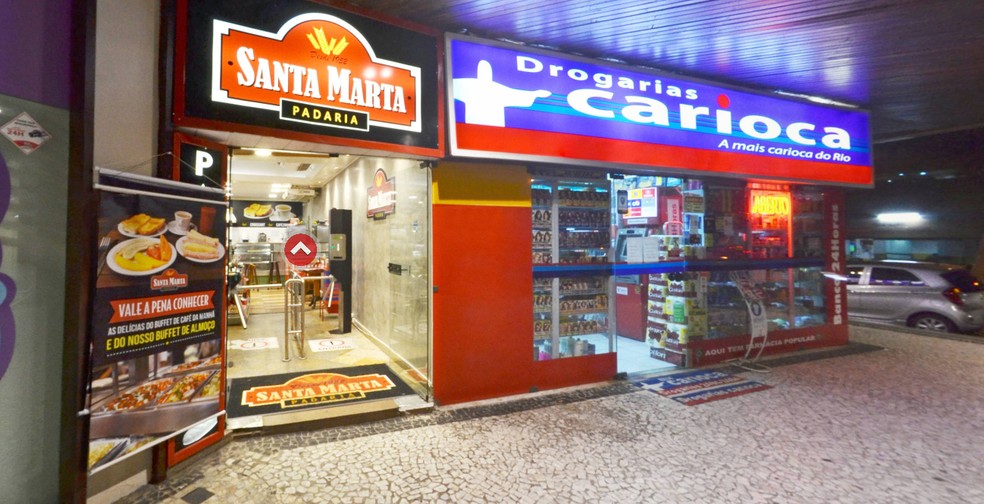 Filial da Barra da Tijuca da rede de padarias Santa Marta — Foto: Reprodução