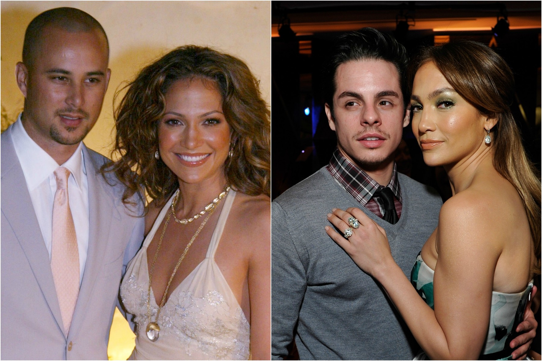 Jennifer Lopez já se relacionou seriamente com ao menos dois dançarinos: Chris Judd (à esq.), com quem chegou a se casar, e Casper Smart, com quem namorou por dois anos — até descobrir que ele a havia traído com pelo menos uma modelo transexual. (Foto: Getty Images)