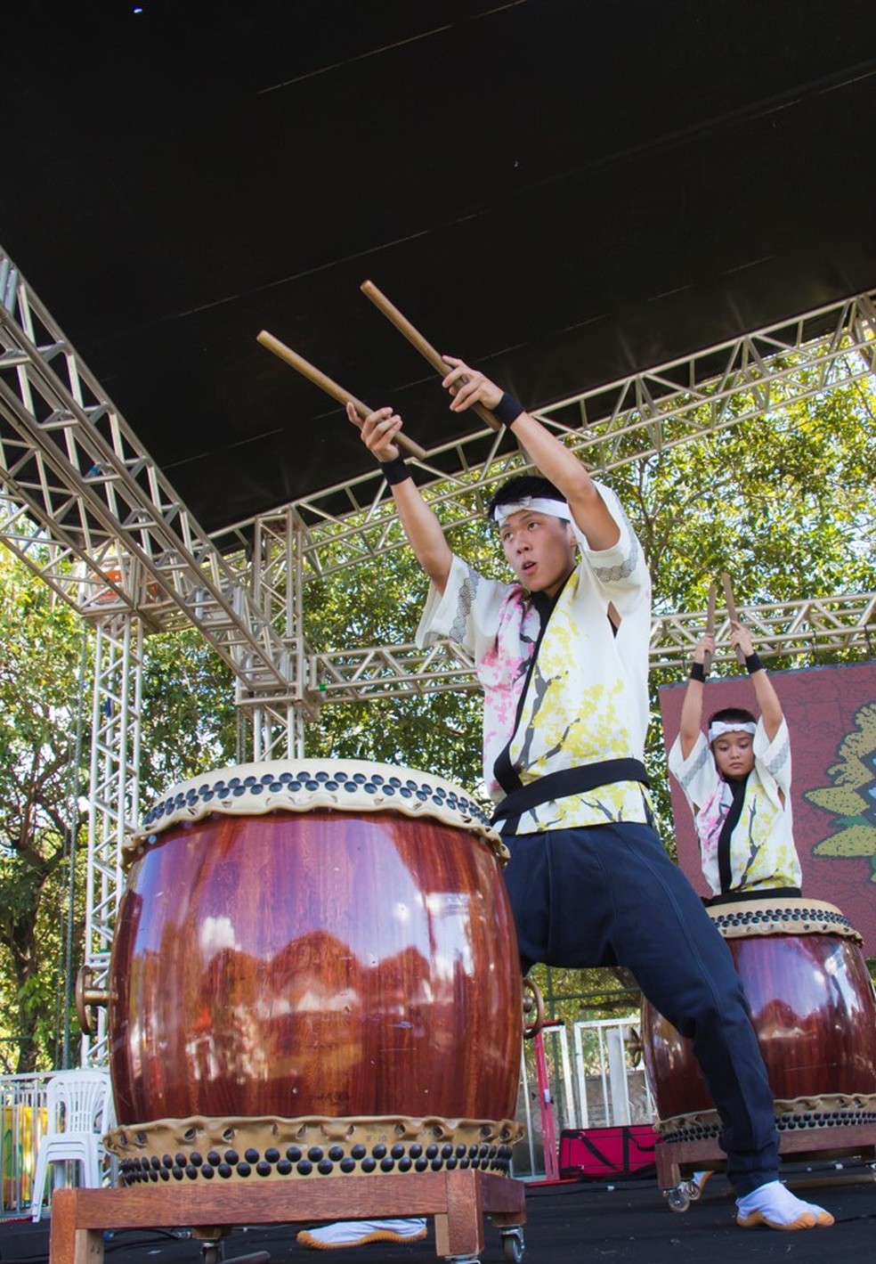 Entre as atrações culturais está apresentação de grupos com tambores japoneses — Foto: Divulgação