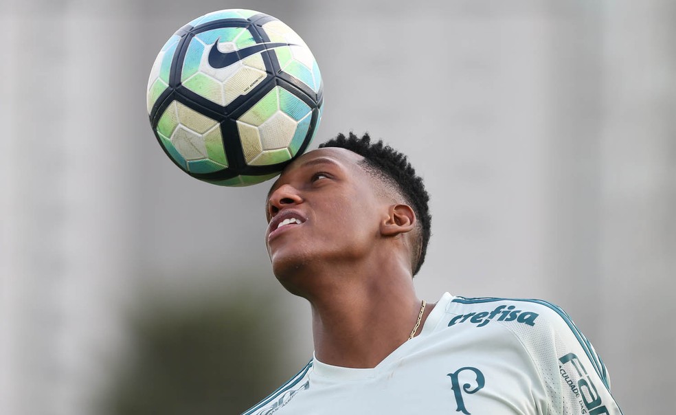 Volta de Yerry Mina pode ser antecipada (Foto: Ag. Palmeiras/ Divulgação)